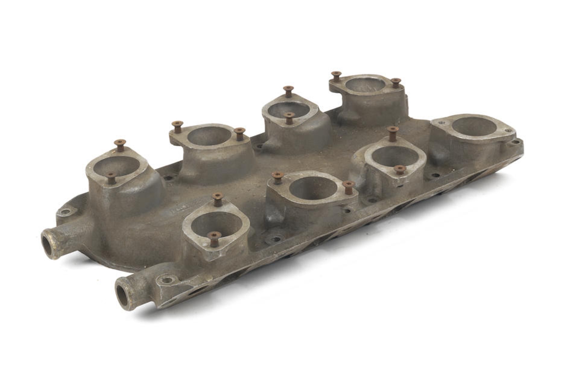 An engine intake manifold for Weber carburettors by Fomoco, believed for Ford V8 engines