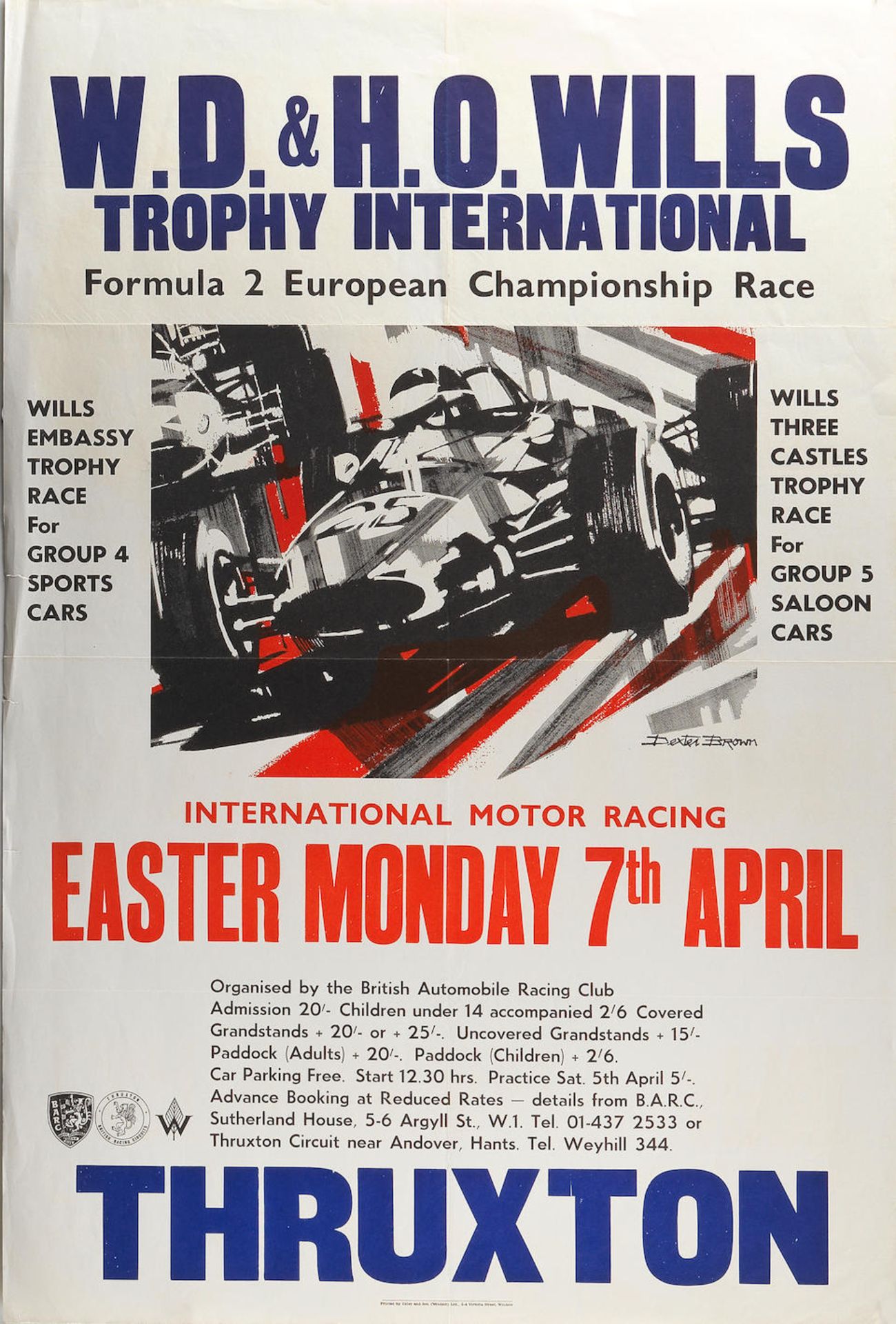 Seven assorted late-1960s Thruxton race posters, ((7))