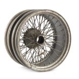 A rare spoked 18' x 4' twin dual wheel by Dunlop,
