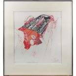 'Maserati 250F V12', a limited edition signed print after Peter Hutton, ((2))