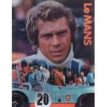 An original Steve McQueen 'Le Mans' film poster by Cinema Centre Films, 1971,