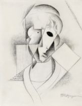 JEAN METZINGER (1883-1956) T&#234;te de jeune fille (Executed in 1913-1914)