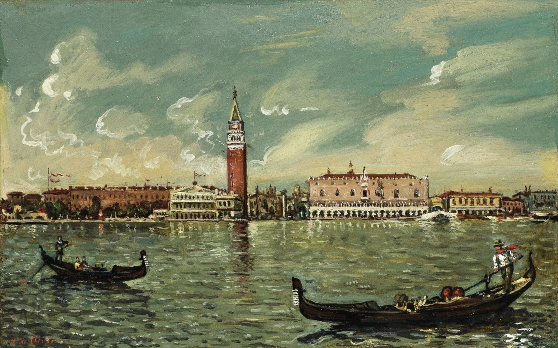 GIORGIO DE CHIRICO (1888-1978) Venezia - Palazzo Ducale (Painted in the late 1950s)