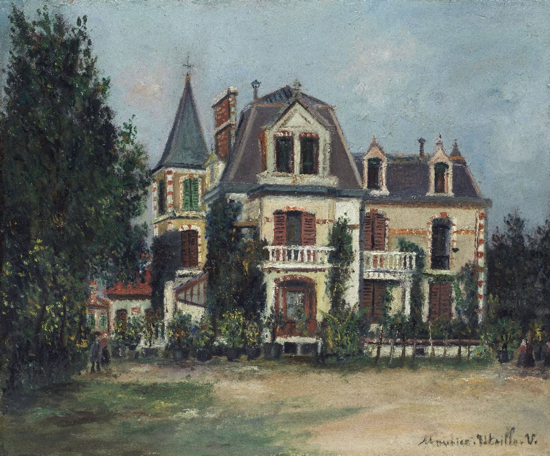 MAURICE UTRILLO (1883-1955) Villa dans un parc (Painted circa 1920)