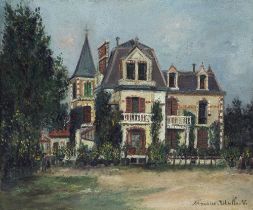 MAURICE UTRILLO (1883-1955) Villa dans un parc (Painted circa 1920)