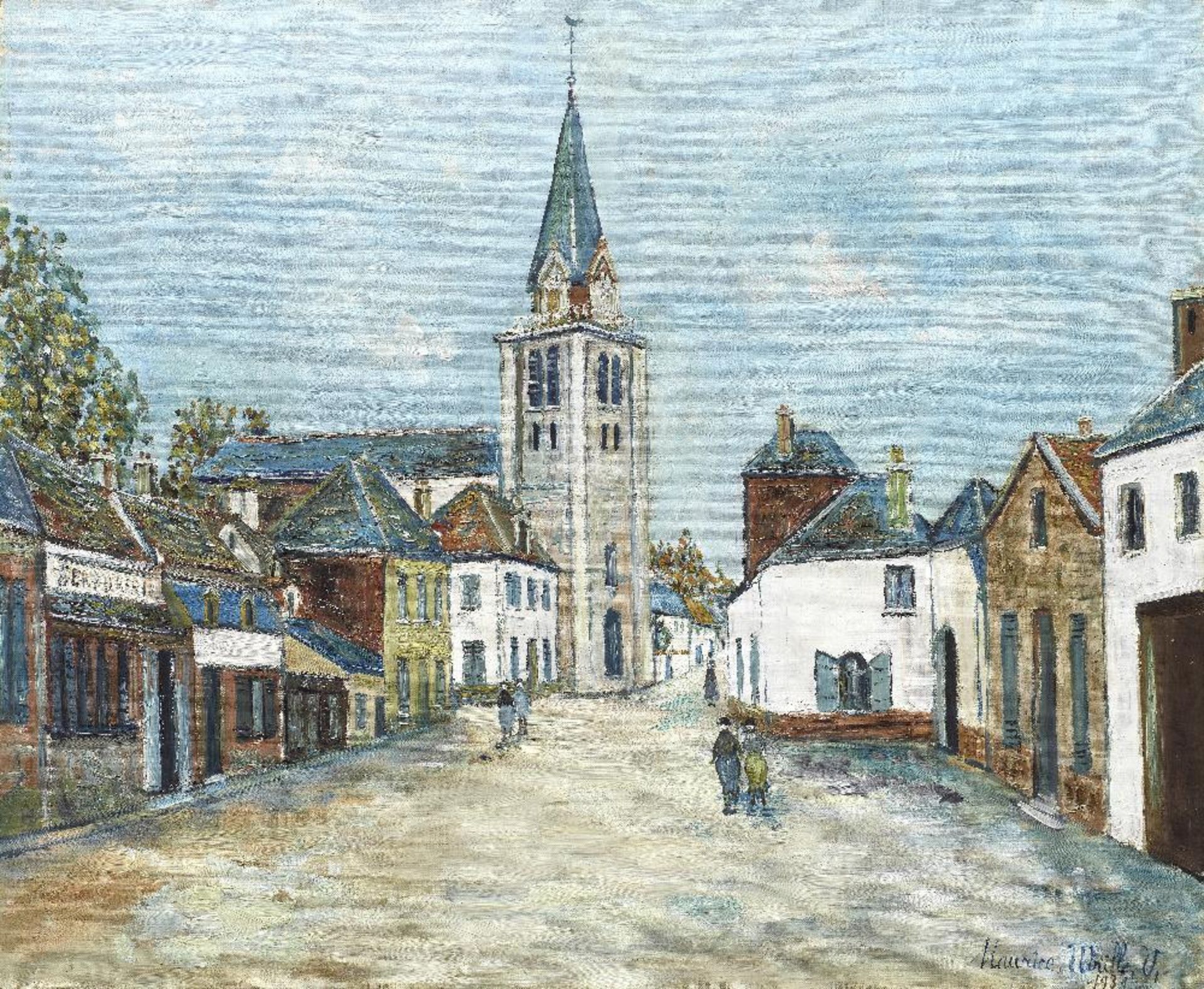 MAURICE UTRILLO (1883-1955) Rue de l'&#233;glise, Bucquoy (Painted in Bucquoy in 1931)