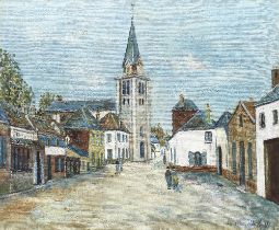 MAURICE UTRILLO (1883-1955) Rue de l'&#233;glise, Bucquoy (Painted in Bucquoy in 1931)