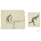 AUGUSTE RODIN (1840-1917) (i) Coureur courb&#233; vers la droite, un pied en l'air et les bras j...
