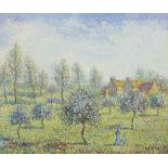 HUGUES CLAUDE PISSARRO (B. 1935) Le verger au printemps (Painted in the 1990s)