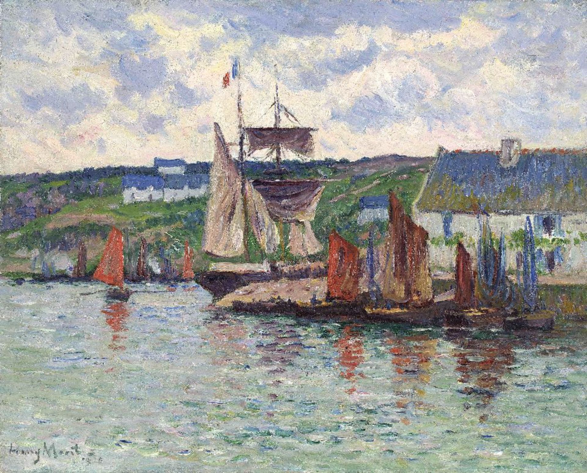 HENRY MORET (1856-1913) Marine (Painted in 1910)