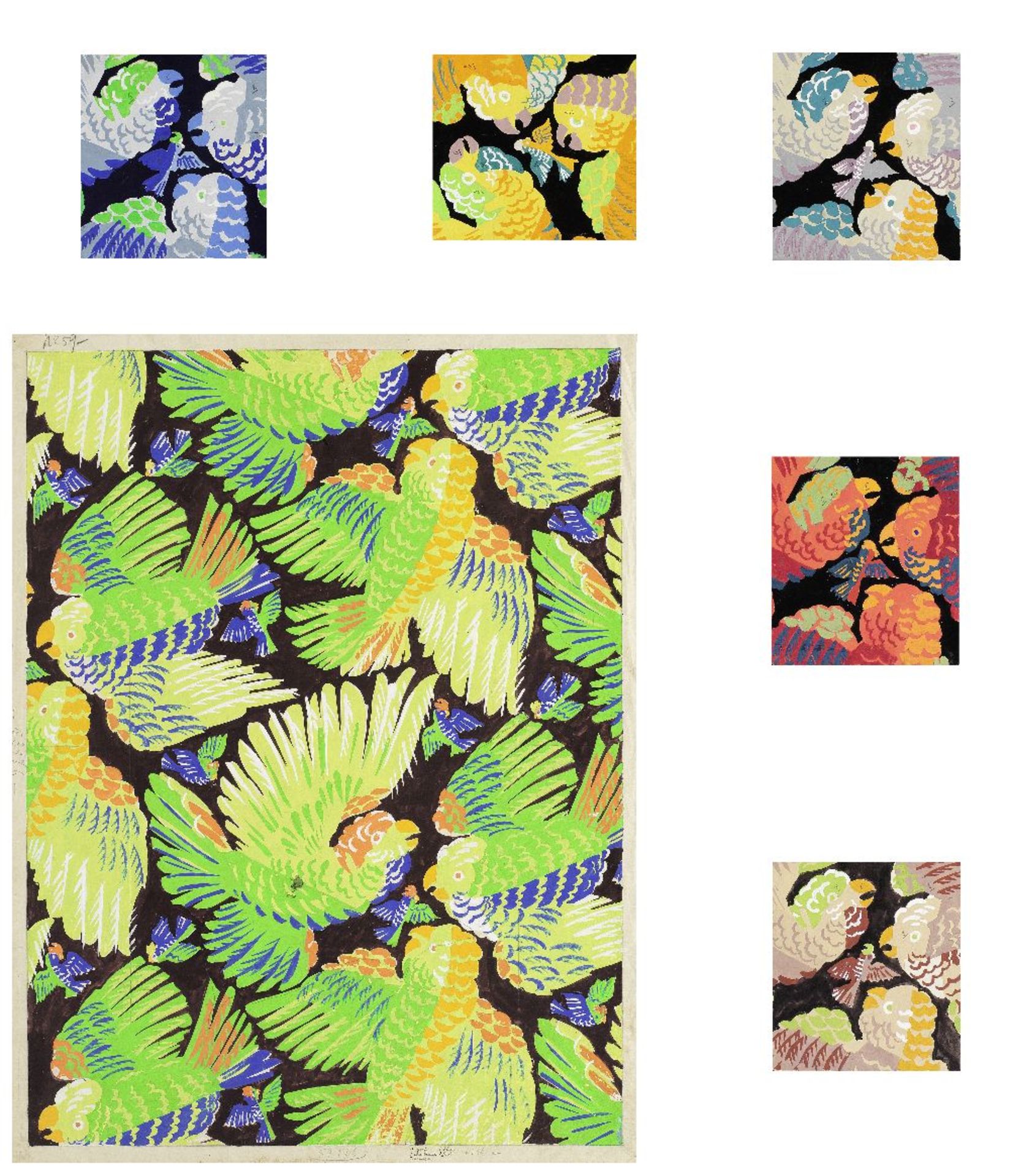 RAOUL DUFY (1877-1953) Les perroquets, five studies