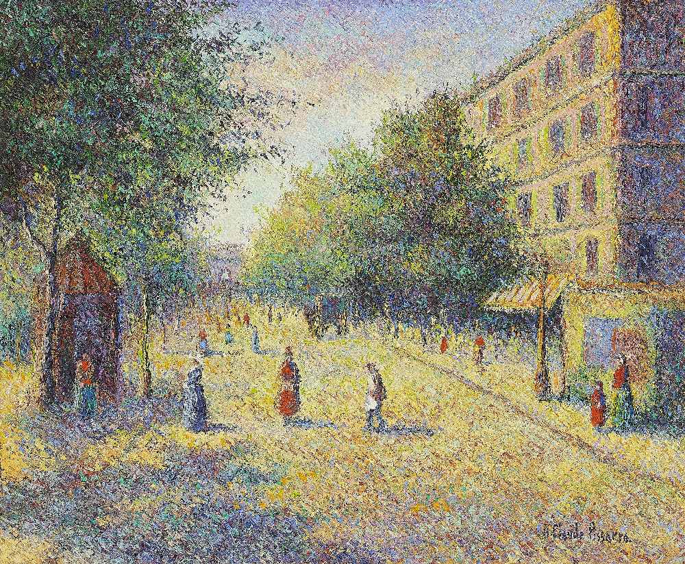 HUGUES CLAUDE PISSARRO (B. 1935) Le kiosque rouge (Painted in the 1990s)