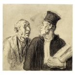 HONOR&#201; DAUMIER (1808-1879) Avocat et client (L'avocat et le paysan &#8211; D&#233;fenseur e...