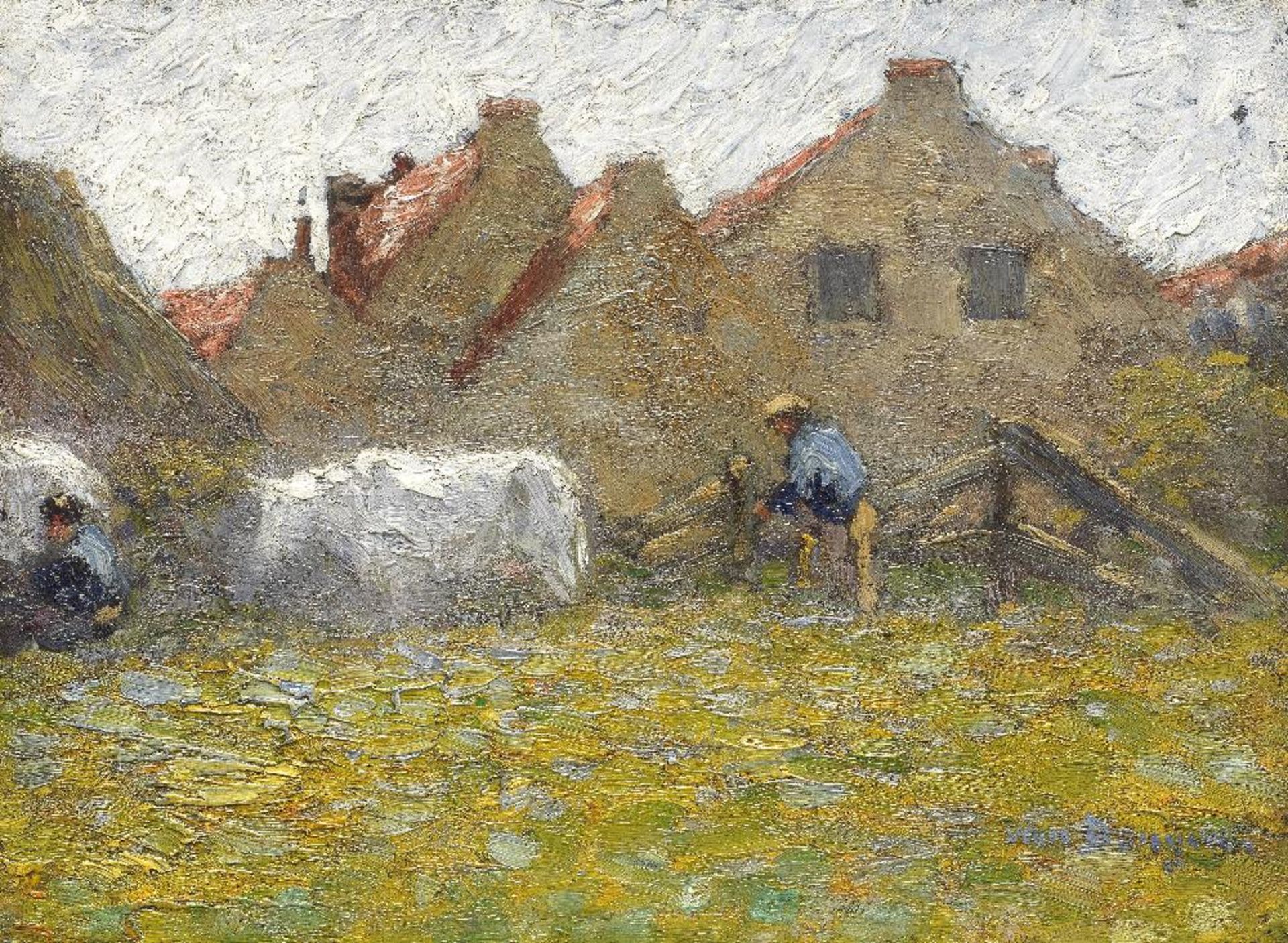 KEES VAN DONGEN (1877-1968) Derri&#232;re la ferme (Painted in Holland circa 1895)