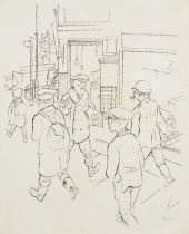 GEORGE GROSZ (1893-1959) Strassenecke, Berlin (Executed in 1924)