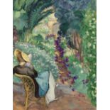 HENRI LEBASQUE (1865-1937) La lecture au jardin (Painted circa 1918)