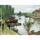 PIERRE EUG&#200;NE MONT&#201;ZIN (1874-1946) P&#233;niches sur le Loing ()