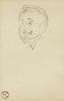 HENRI DE TOULOUSE-LAUTREC (1864-1901) Proc&#232;s Arton - T&#234;te d'Arton (recto); Proc&#232;s...