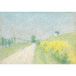 ACHILLE LAUG&#201; (1861-1944) Le chemin de village, avec gen&#234;ts en fleurs (Cailhau) ()