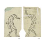 AUGUSTE RODIN (1840-1917) Atlante (recto-verso) (Executed circa 1870-1880)