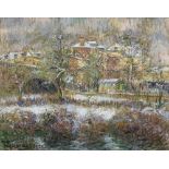 GUSTAVE LOISEAU (1865-1935) Effet de neige, Magny-en-Vexin, Val d'Oise (Painted in 1920)