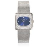 PATEK PHILIPPE. AN 18K WHITE GOLD AND DIAMOND SET MANUAL WIND BRACELET WATCHRef: 4126-1, c. 1973