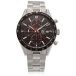 TAG HEUER. A STAINLESS STEEL AUTOMATIC CHRONOGRAPH CALENDAR BRACELET WATCH Carrera, Ref: CV2014-...