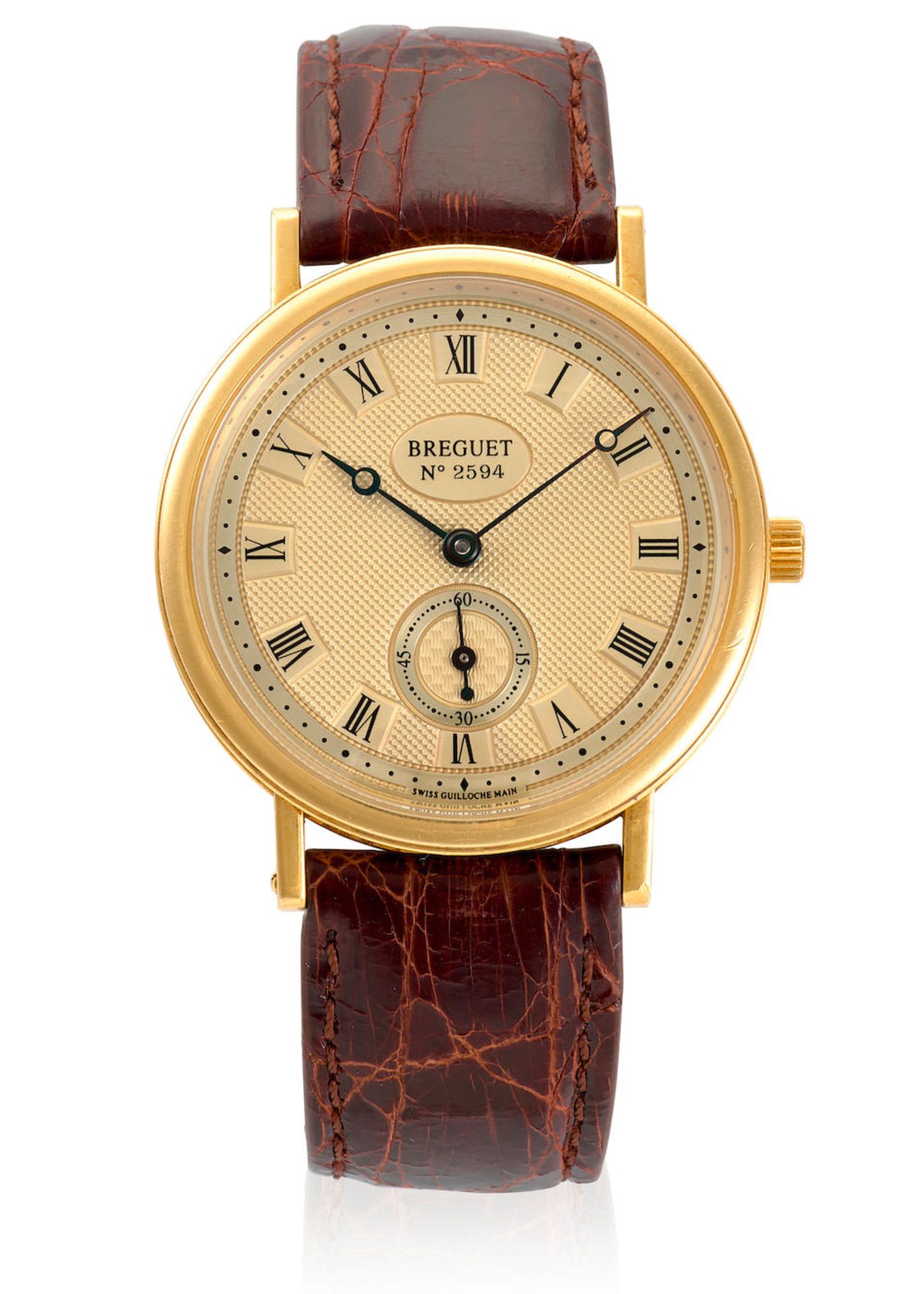 BREGUET. AN 18K GOLD MANUAL WIND WRISTWATCH Classique, Ref: 3910, c. 1990s