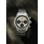 ROLEX. A VERY FINE AND RARE STAINLESS STEEL MANUAL WIND CHRONOGRAPH BRACELET WATCH Cosmograph Da...
