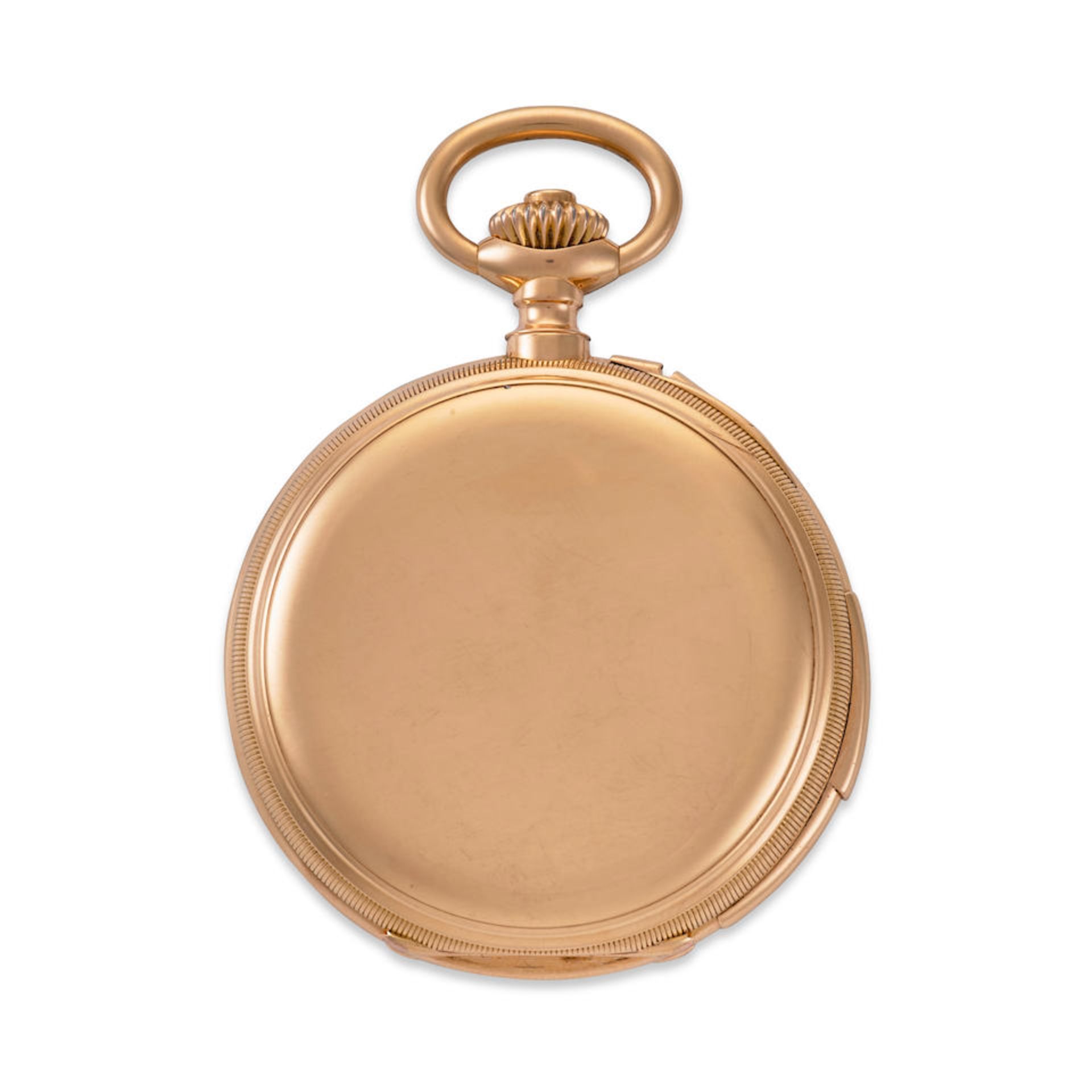 PATEK PHILIPPE & CO., GENEVA. A FINE 18K GOLD OPENFACE FIVE MINUTE REPEATING CHRONOGRAPHc. 1883 - Image 3 of 4
