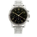 BREITLING. A STAINLESS STEEL MANUAL WIND CHRONOGRAPH BRACELET WATCH Co-Pilot, Ref: 765 AVI, c. 1...