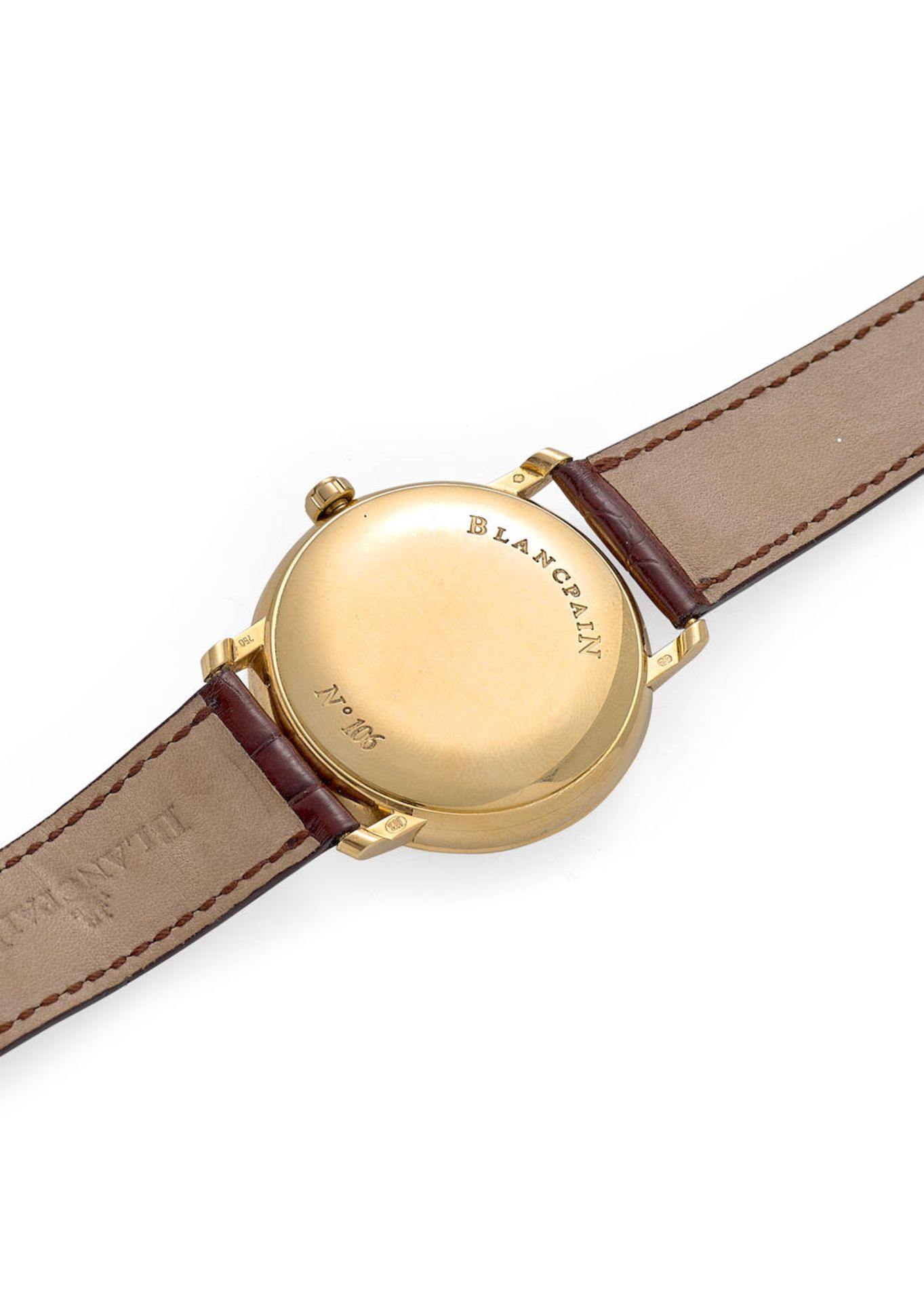 BLANCPAIN. AN 18K GOLD AUTOMATIC WRISTWATCH Villeret, Ref: 6222 1442 55, c. 2000s - Image 3 of 6
