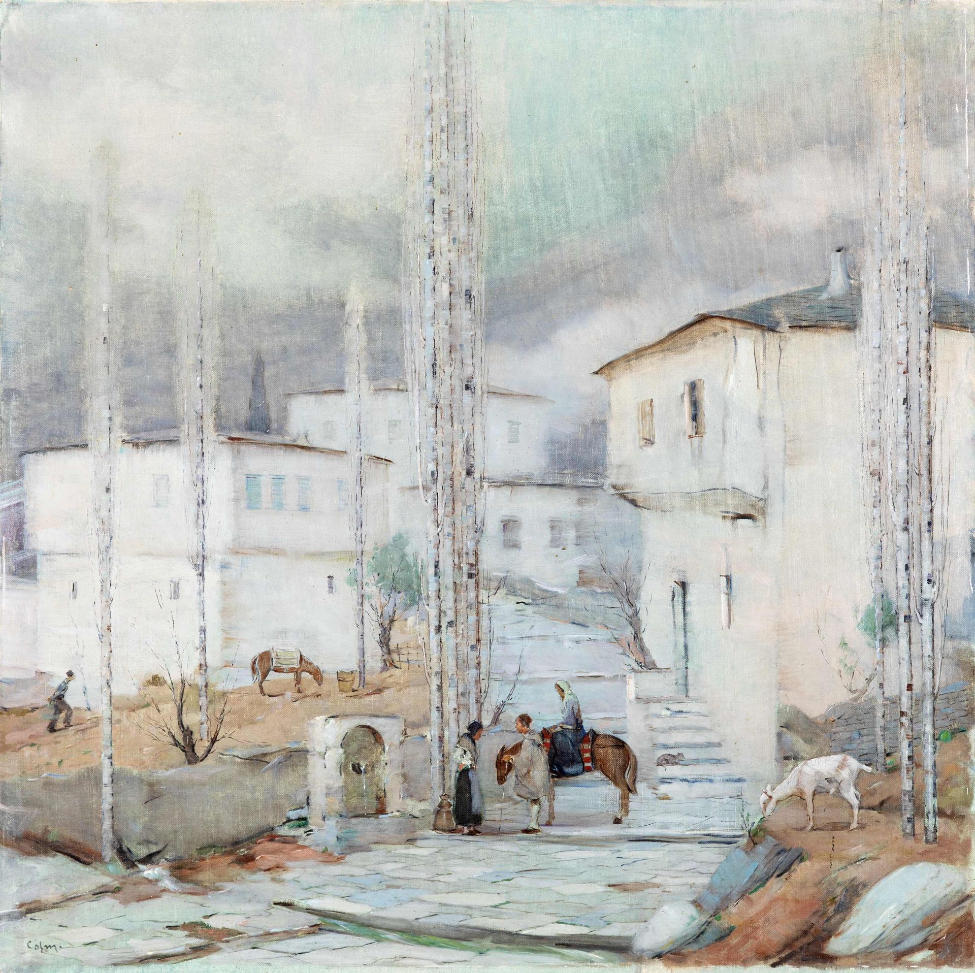 GEORGIOS COSMADOPOULOS (1895-1967) Sc&#232;ne de village grec