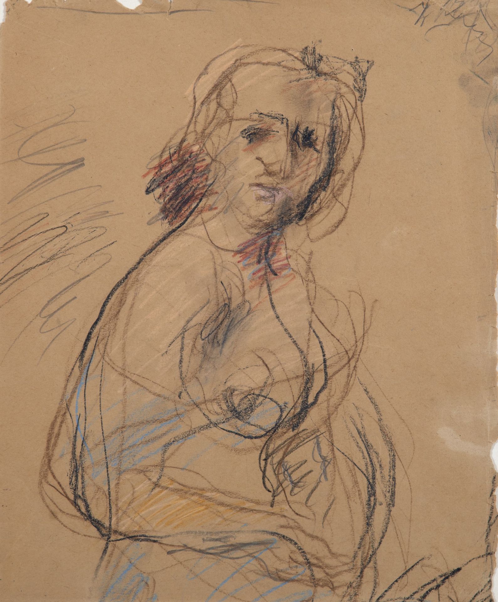 GEORGIOS BOUZIANIS (1885-1959) Portrait de femme