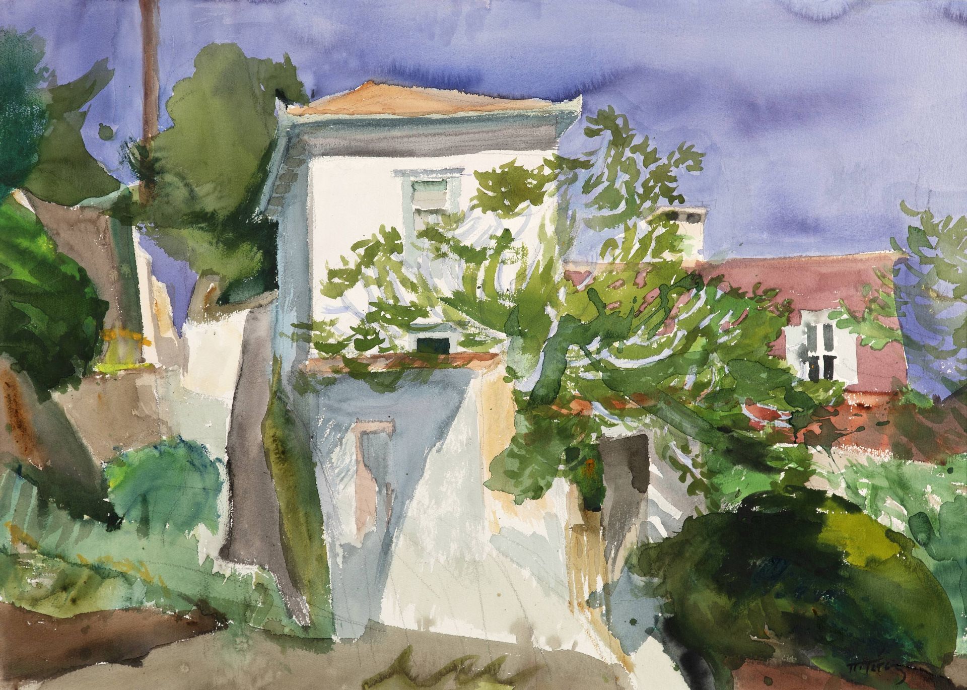 PANAYIOTIS TETSIS (1925-2016) Maison insulaire