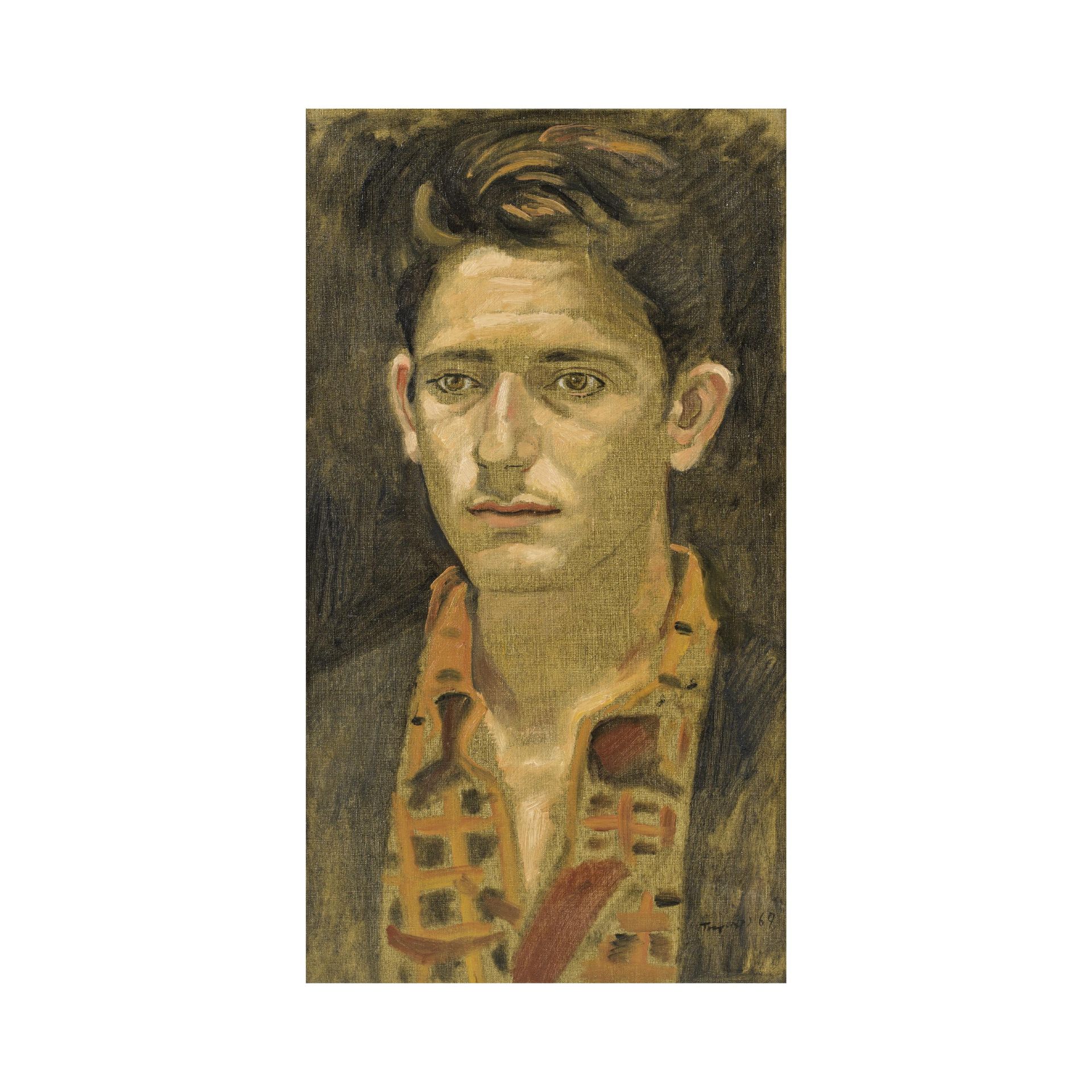 YANNIS TSAROUCHIS (1910-1989) Portrait d'un jeune homme