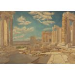 NIKOLAOS XENOS (1908-1983) Vue de l'Acropole, Ath&#232;nes