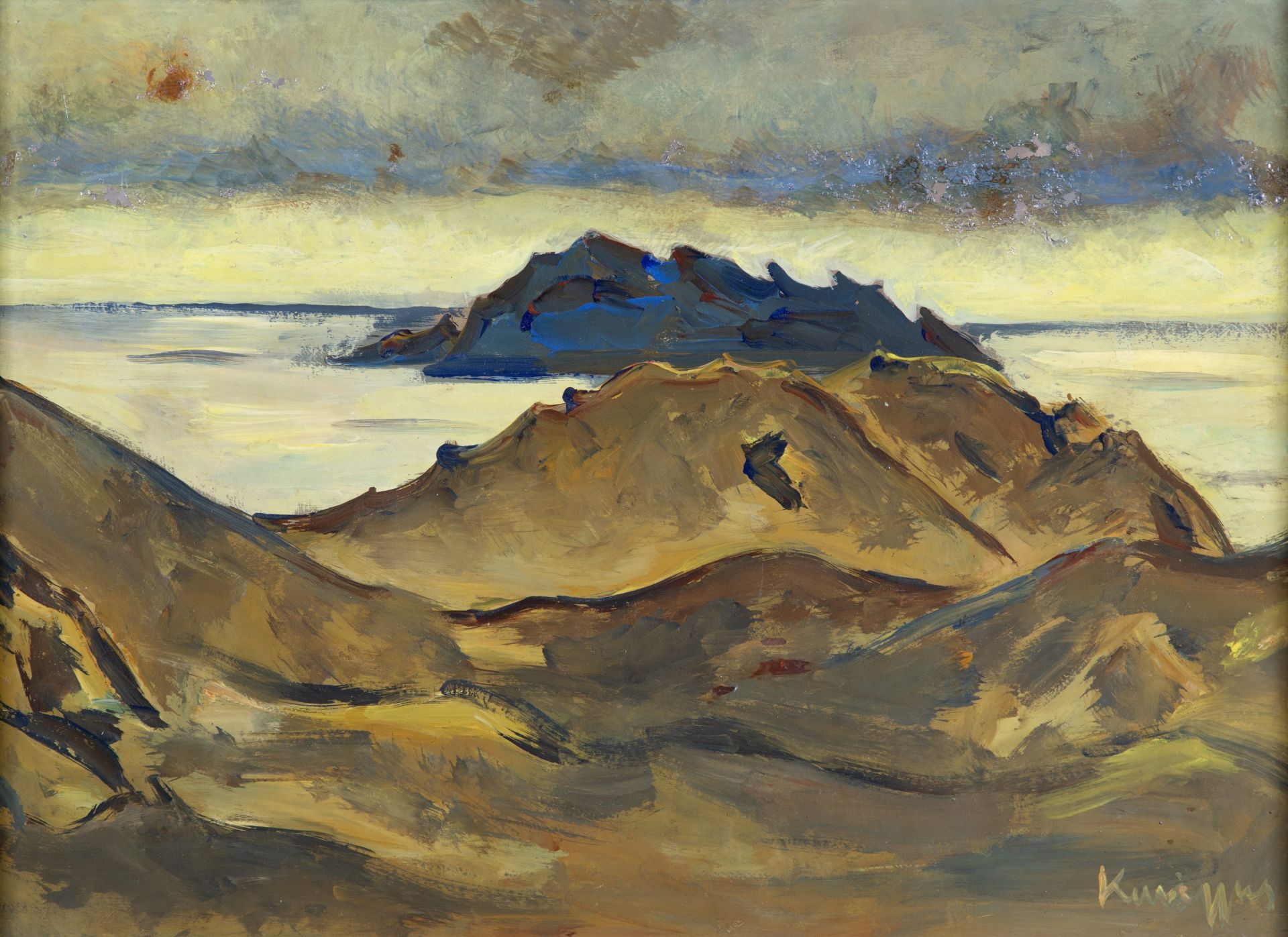 ORESTIS KANELLIS (1910-1979) Le coucher de soleil jaune