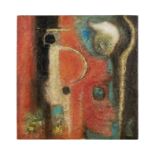 CELESTE POLYCHRONIADIS (1904-1985) Mycenae - Red aspect (Peint en 1963-1964.signed with initials...