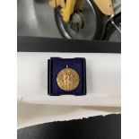 A boxed 1924 Motor Cycling Club London-Edinburgh Run 9ct gold winner's medal, awarded to George ...