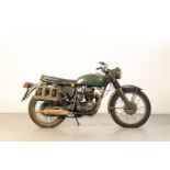 Property of a deceased's estate, c.1967 BSA 343cc B40 Military Motorcycle Frame no. B40 GB221 En...