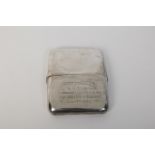 A silver cigarette case gifted to George Tucker by Norton