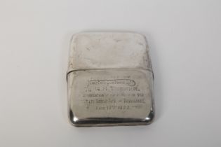 A silver cigarette case gifted to George Tucker by Norton