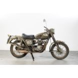 Property of a deceased's estate, c.1966 Triumph 350cc 3TA T35 Military Motorcycle Frame no. 3T...