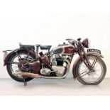 Property of a deceased's estate, 1939 Triumph 499cc Speed Twin Frame no. T.H.8345 Engine no. 9-5...