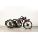 Property of a deceased's estate, 1937 Excelsior 350cc Manxman Frame no. MG643 Engine no. CXB149/...