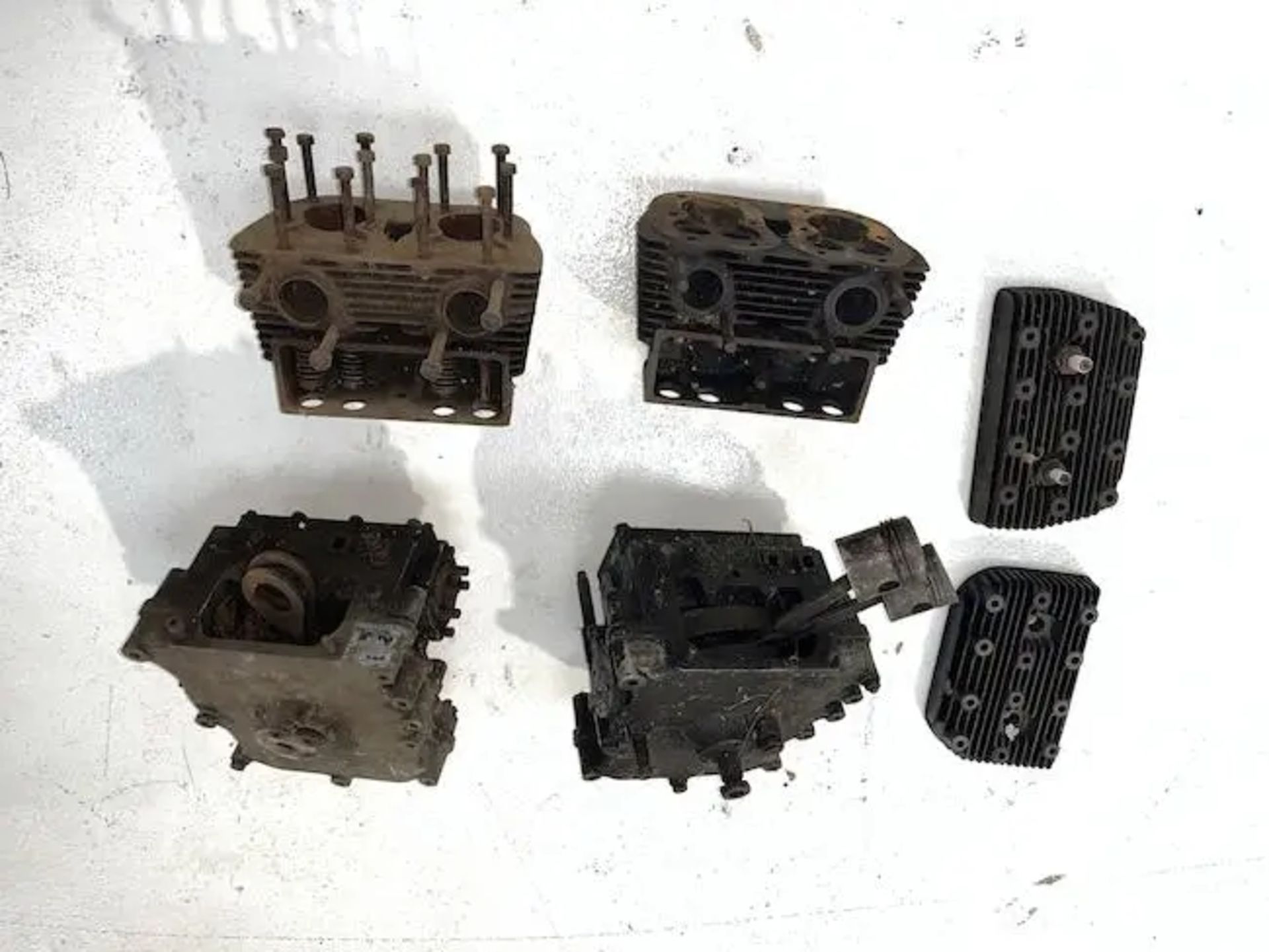 A selection of Matchless Silver Arrow engine components