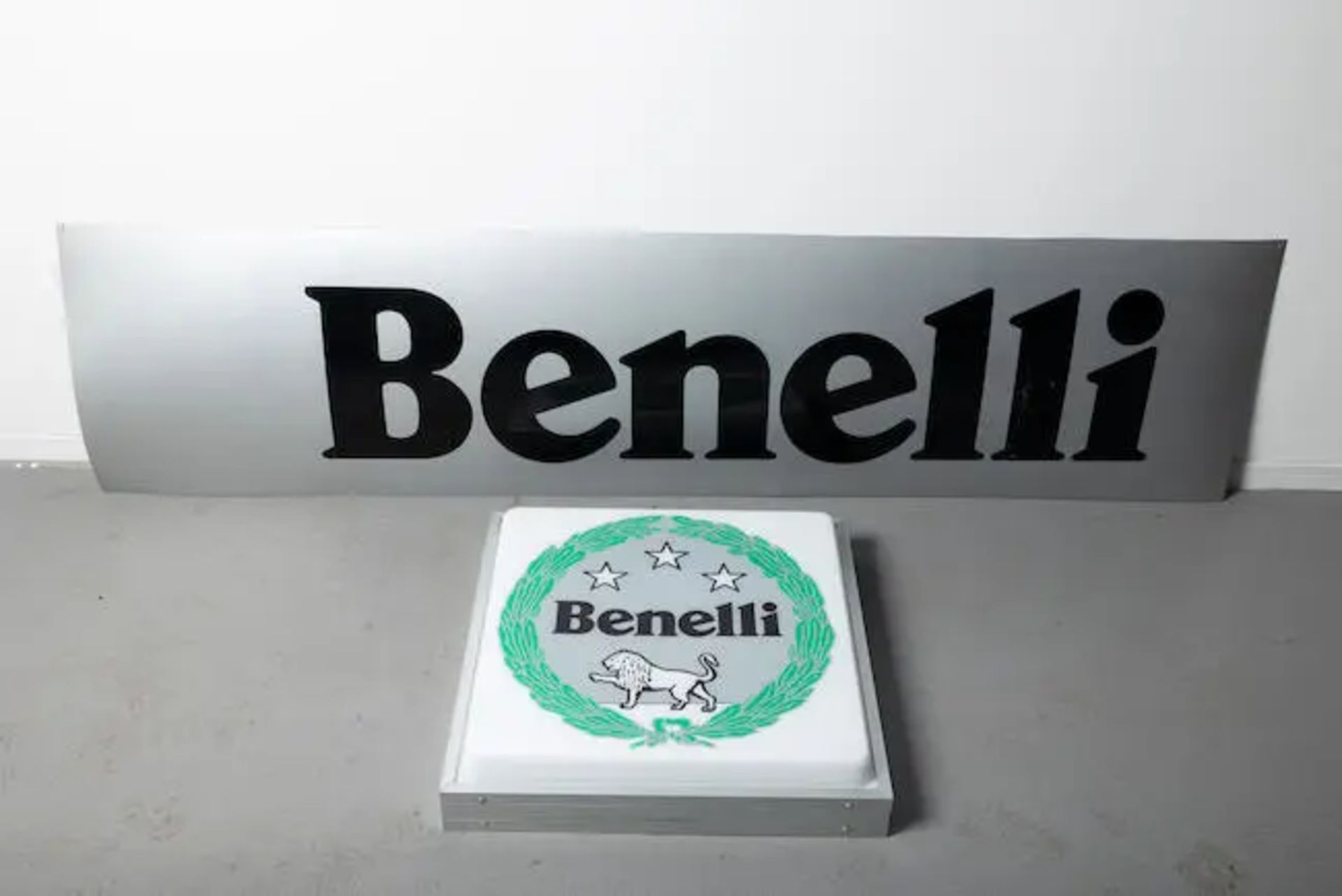 Two Benelli display signs ((2))