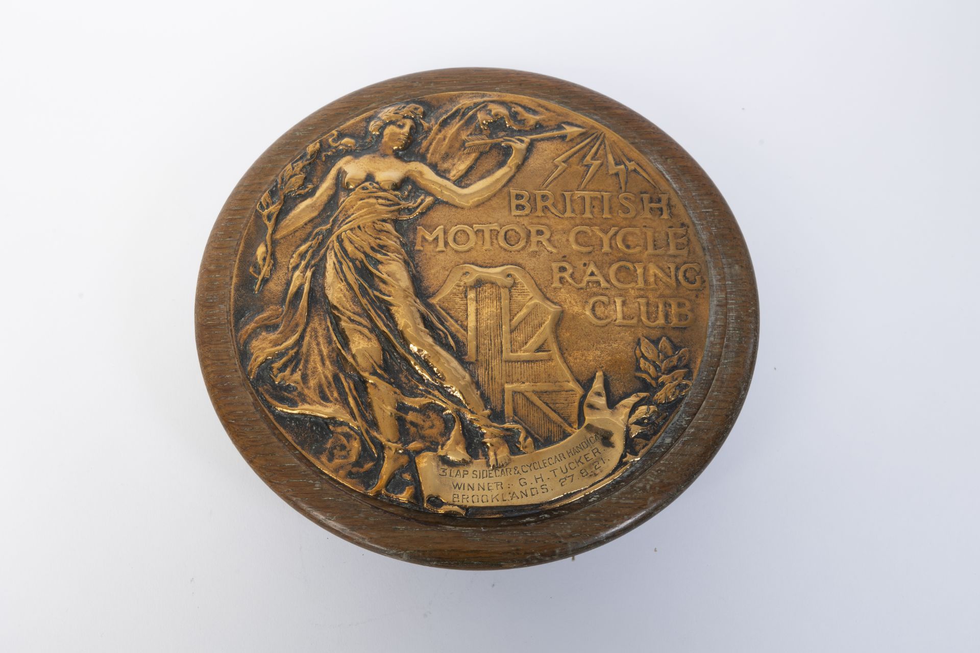 George Tucker - A 1921 Brooklands BMCRC Bronze Roundel