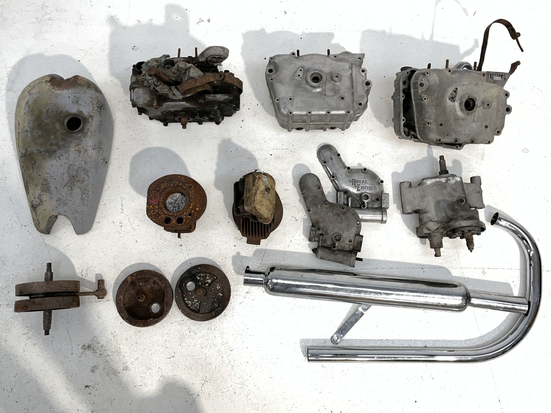 A quantity of believed mostly Royal Enfield parts ((Qty))